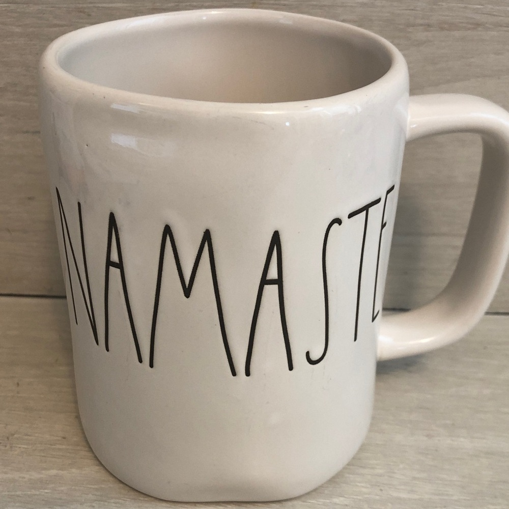 Rae Dunn NAMASTE ( I Bow To You ) Coffee Tea Chocolate Cocoa Cup Mug